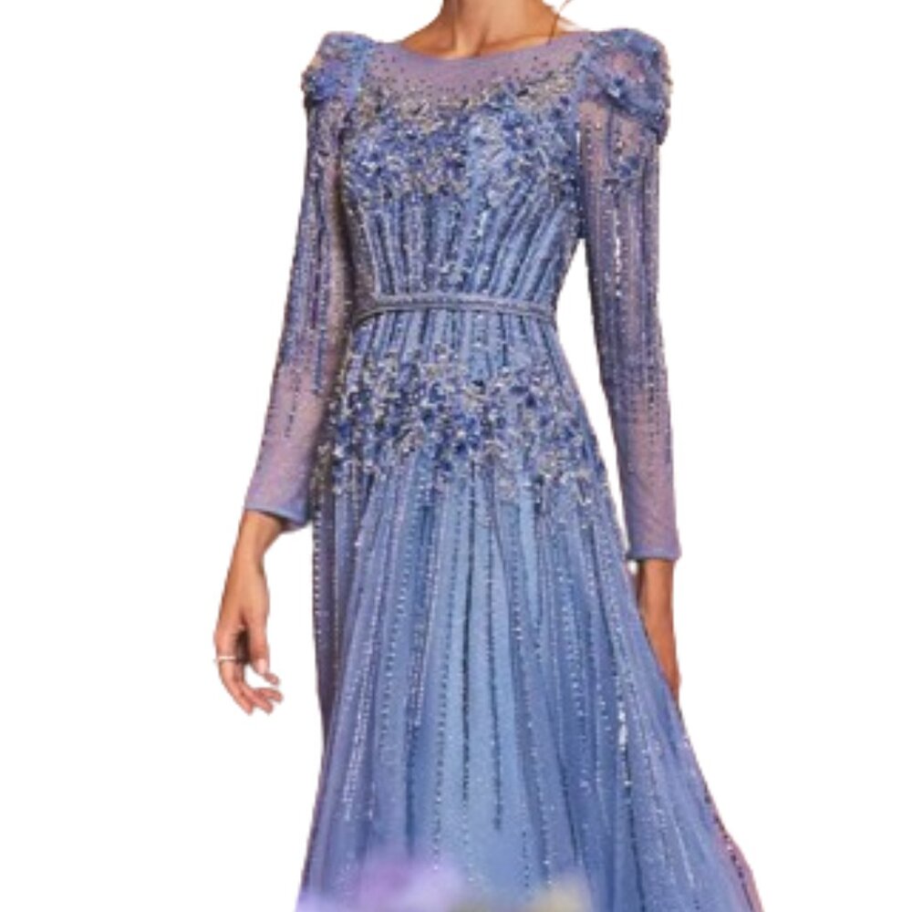 Andrea and Leo A1167 Mother of the Bride Dress Blue in Size 18